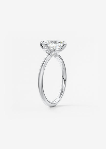 Oval Solitaire With Raised Basket Gallery Lab Grown Diamond Engagement Ring