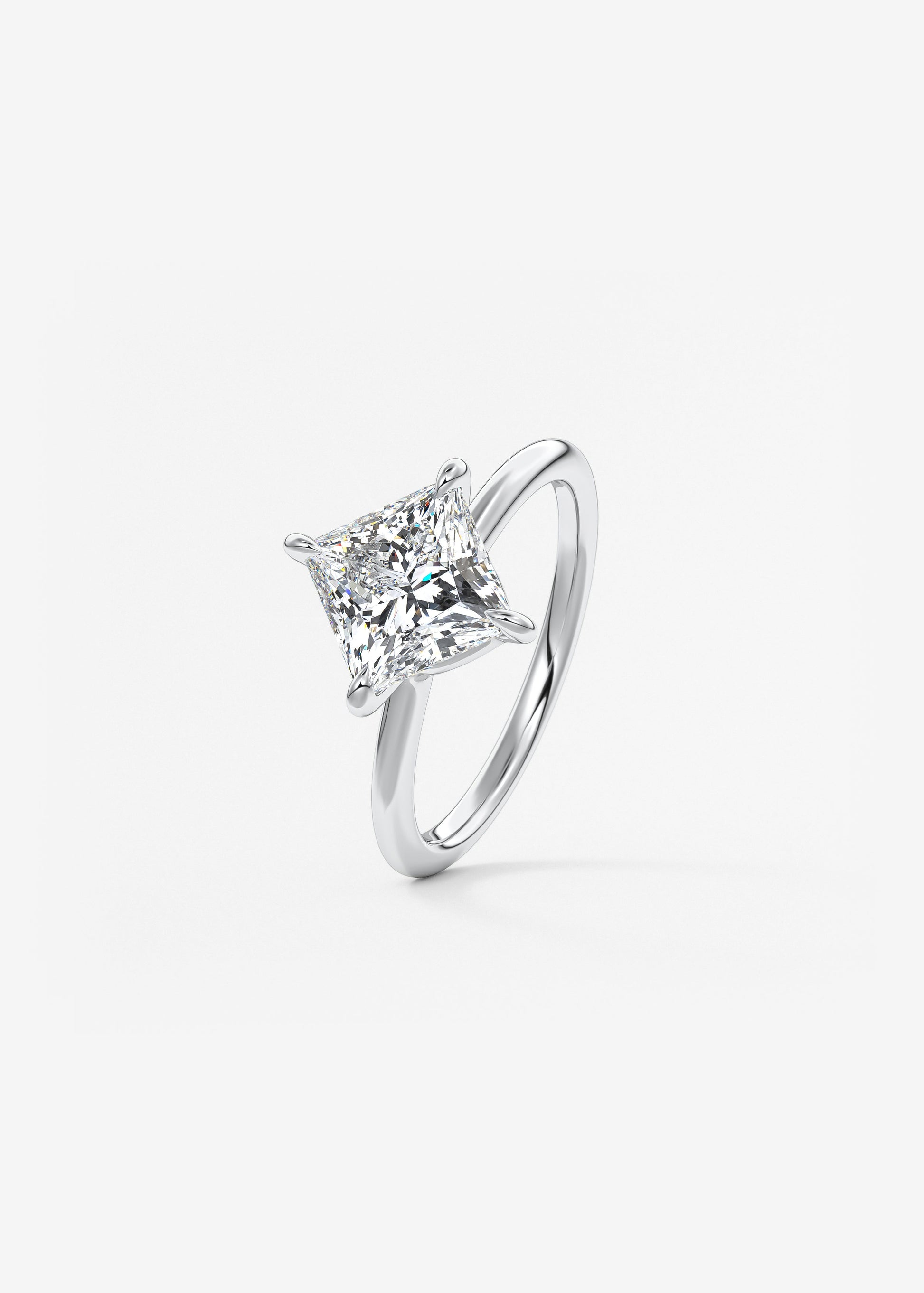 Oval Solitaire With Raised Basket Gallery Lab Grown Diamond Engagement Ring