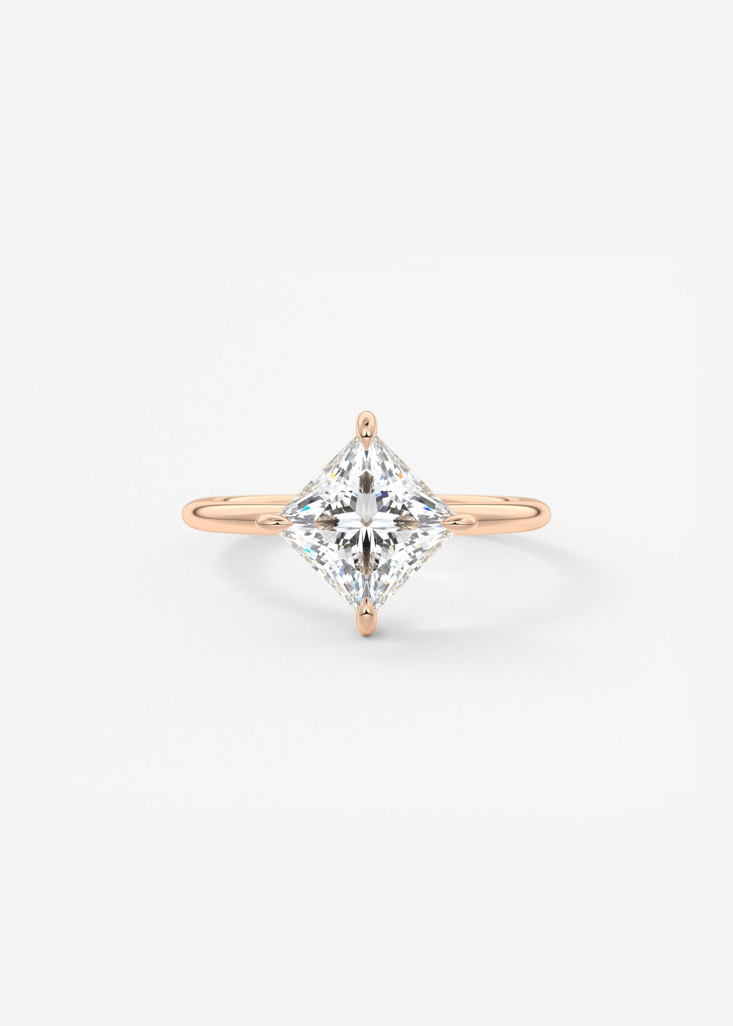Oval Solitaire With Raised Basket Gallery Lab Grown Diamond Engagement Ring