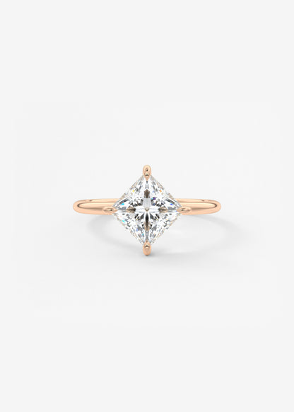 Oval Solitaire With Raised Basket Gallery Lab Grown Diamond Engagement Ring