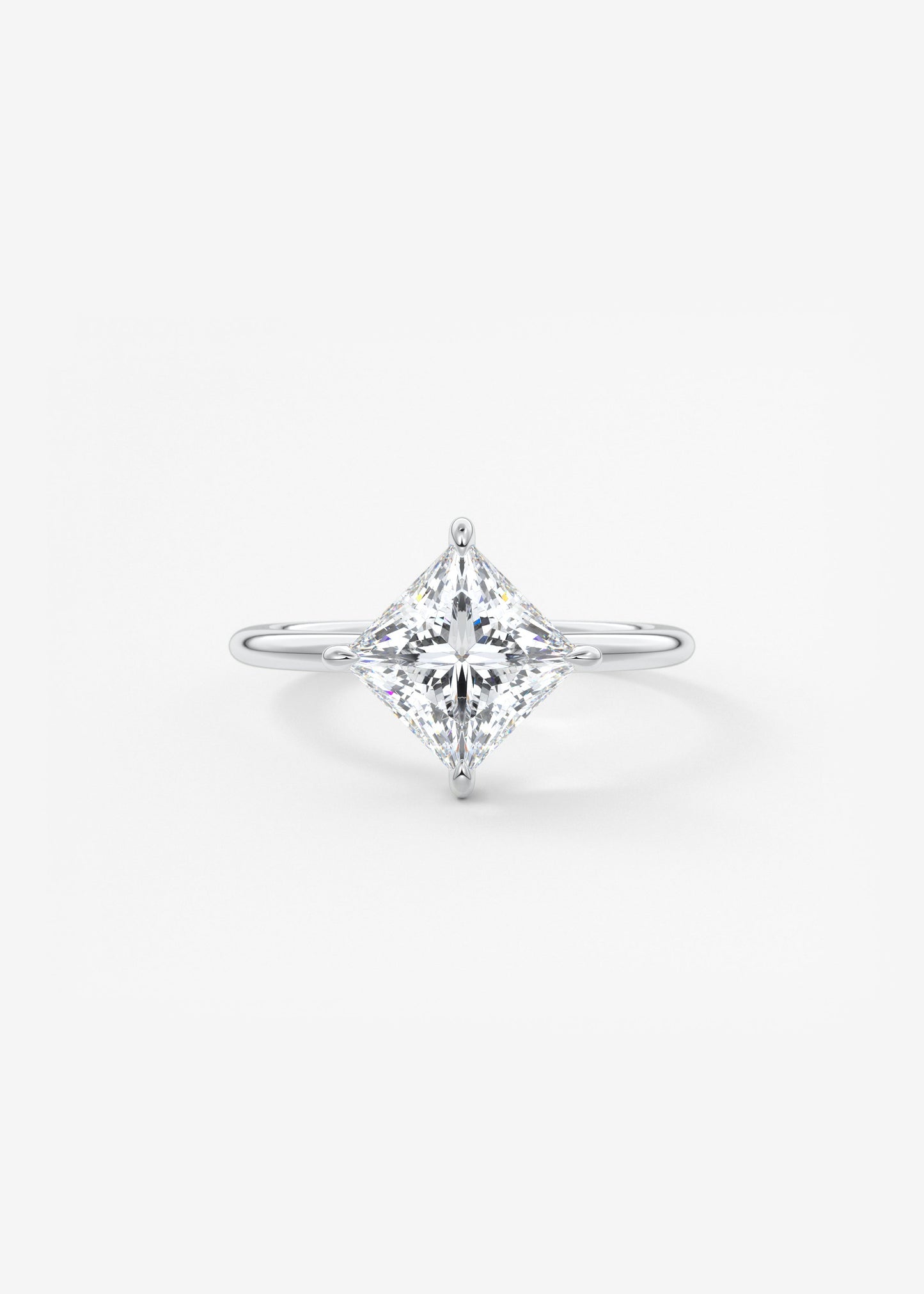 Oval Solitaire With Raised Basket Gallery Lab Grown Diamond Engagement Ring