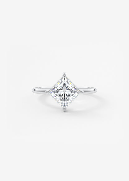 Oval Solitaire With Raised Basket Gallery Lab Grown Diamond Engagement Ring