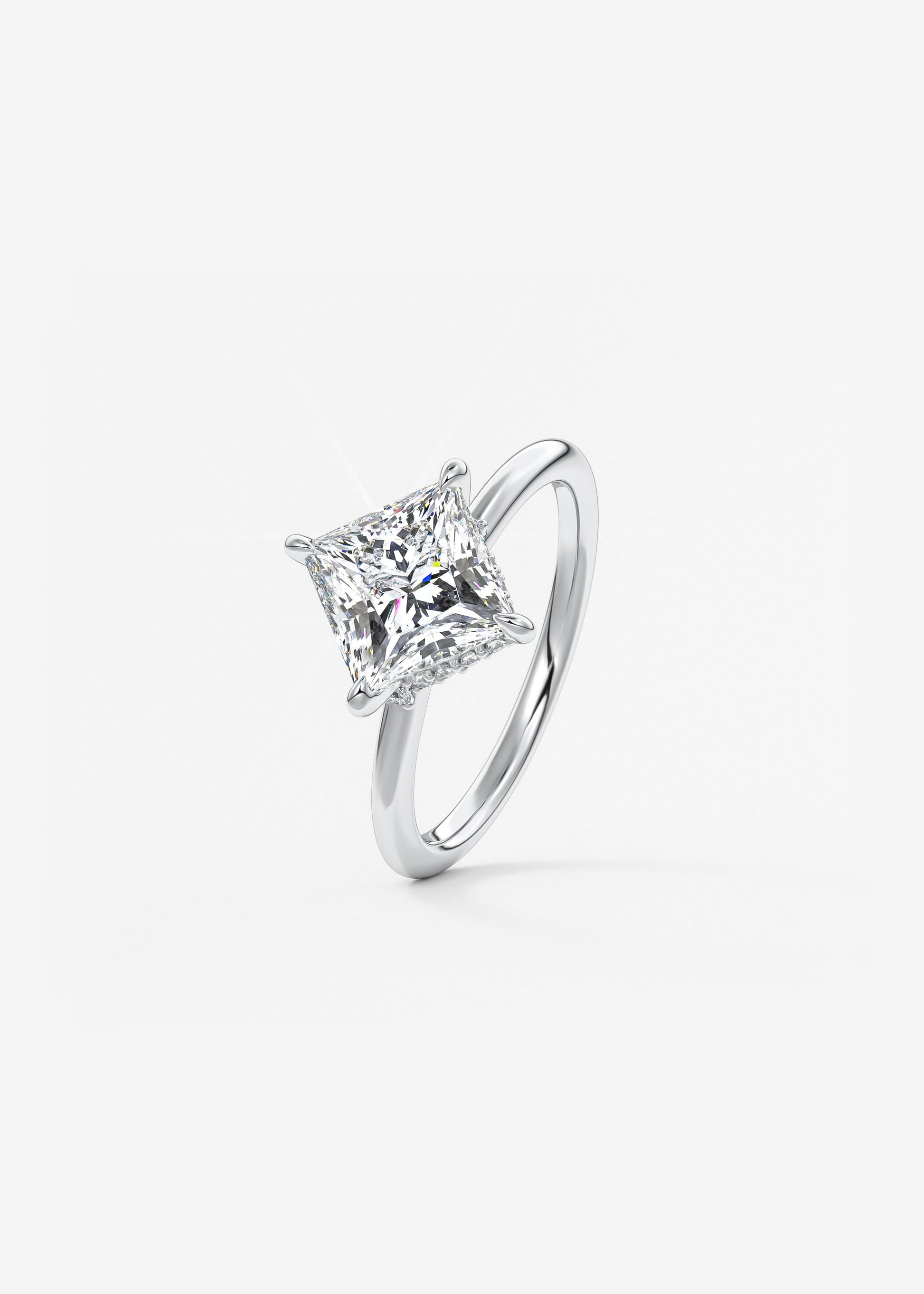 Oval Solitaire With Raised Basket Gallery Lab Grown Diamond Engagement Ring