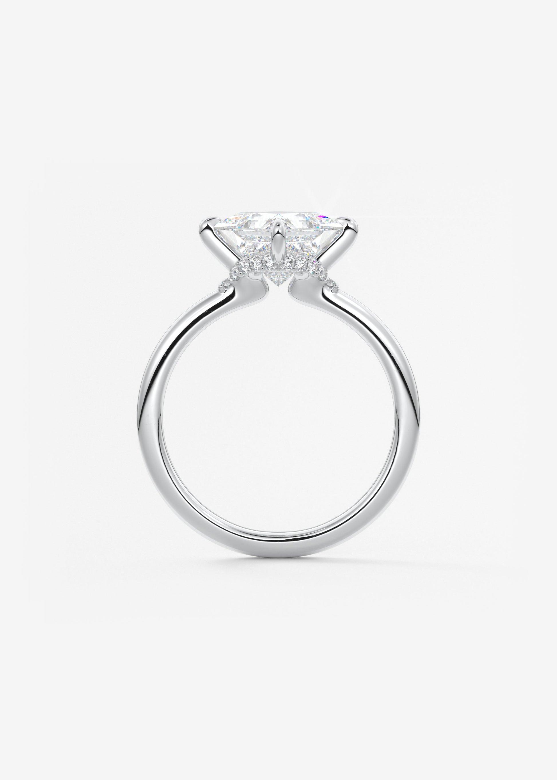 Oval Solitaire With Raised Basket Gallery Lab Grown Diamond Engagement Ring