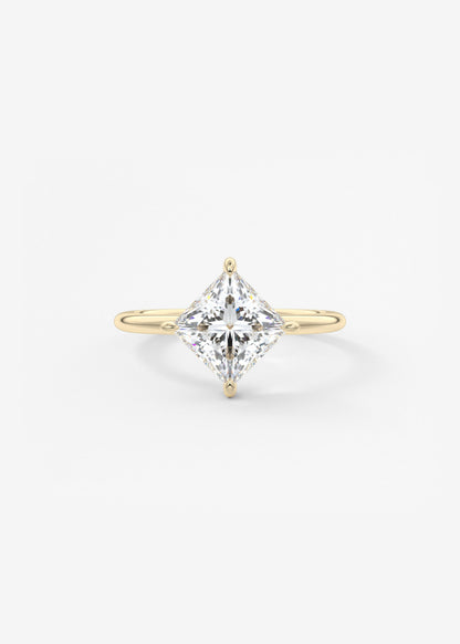 Oval Solitaire With Raised Basket Gallery Lab Grown Diamond Engagement Ring