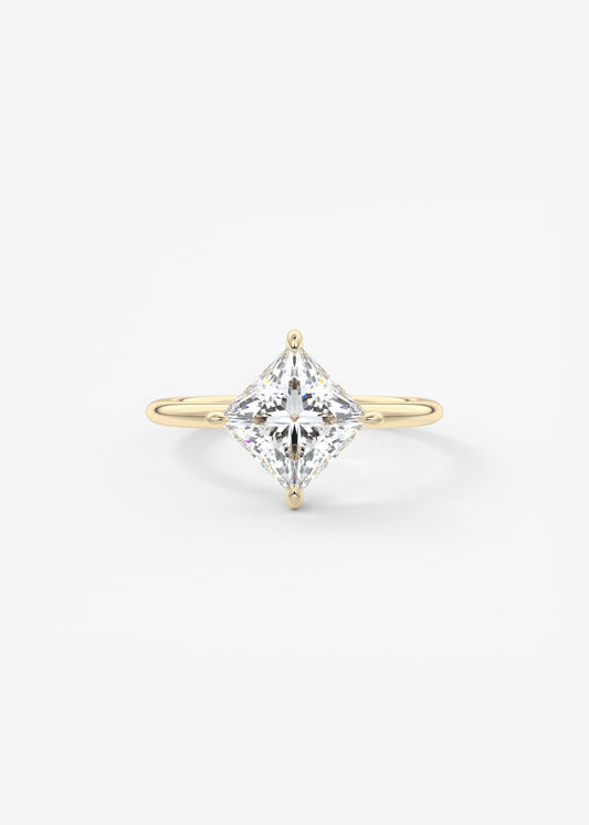 Oval Solitaire With Raised Basket Gallery Lab Grown Diamond Engagement Ring