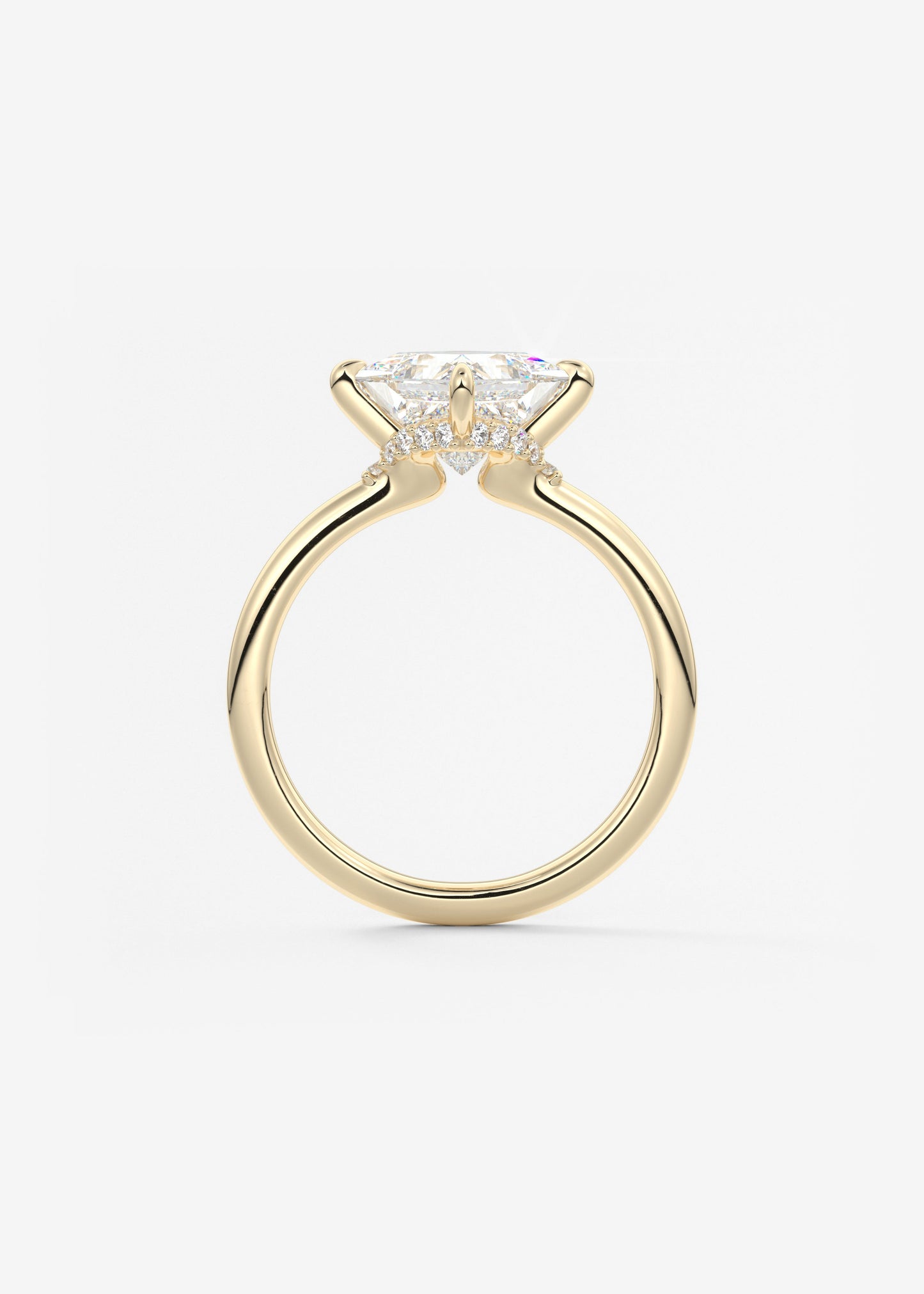 Oval Solitaire With Raised Basket Gallery Lab Grown Diamond Engagement Ring