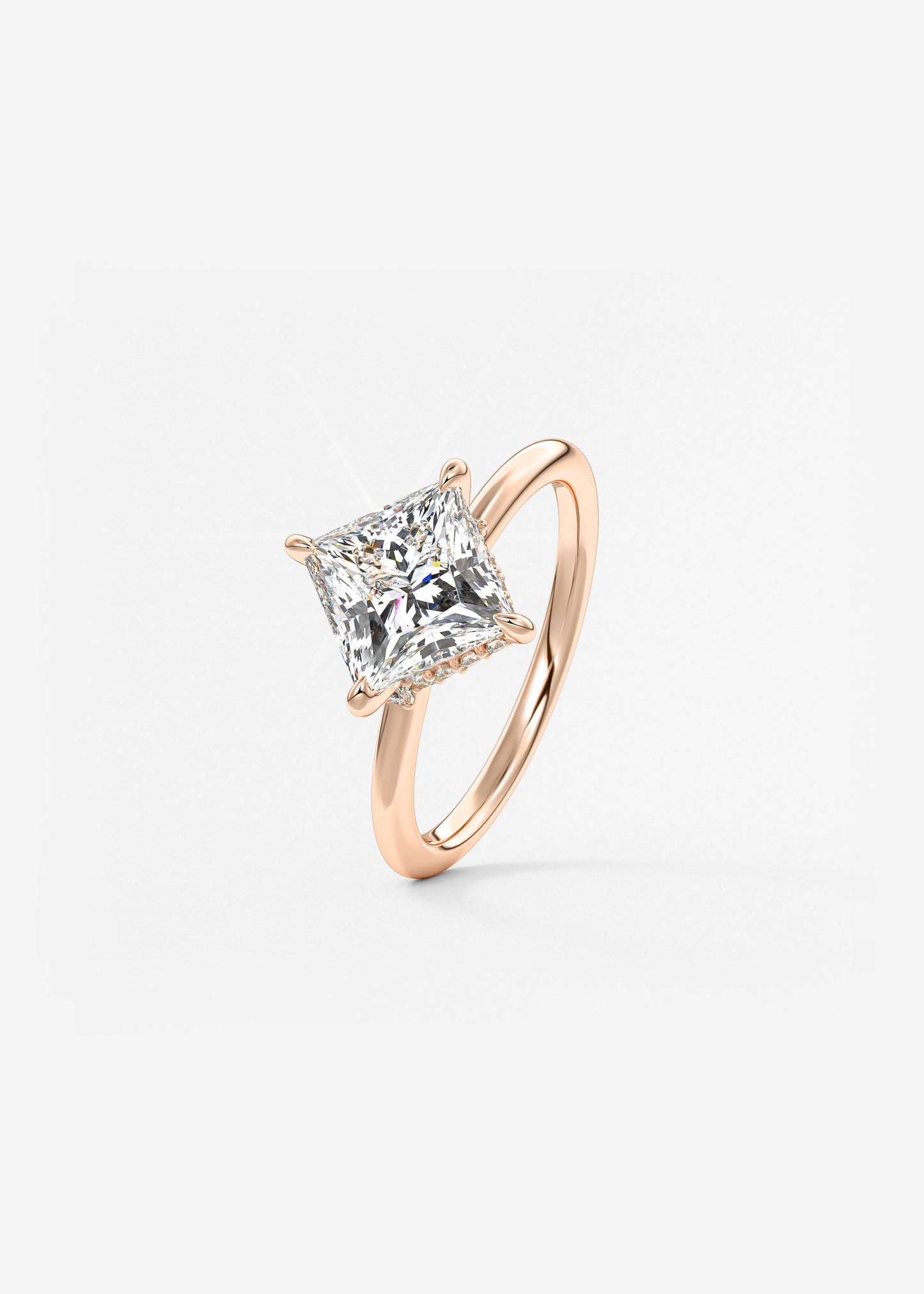 Oval Solitaire With Raised Basket Gallery Lab Grown Diamond Engagement Ring