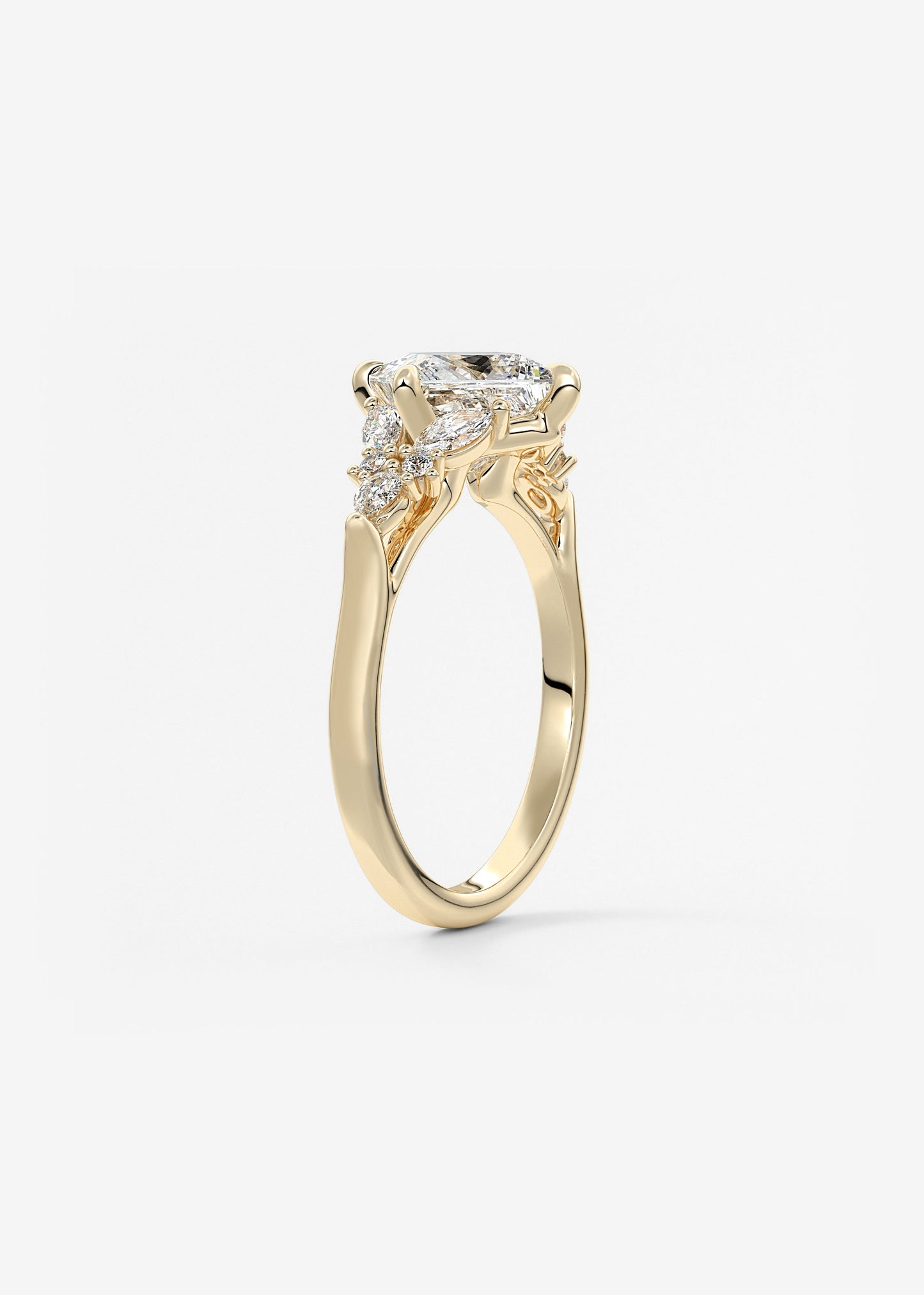 Oval Solitaire With Raised Basket Gallery Lab Grown Diamond Engagement Ring