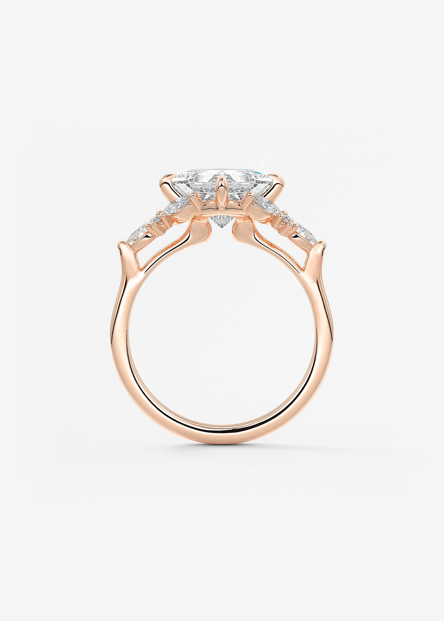 Oval Solitaire With Raised Basket Gallery Lab Grown Diamond Engagement Ring