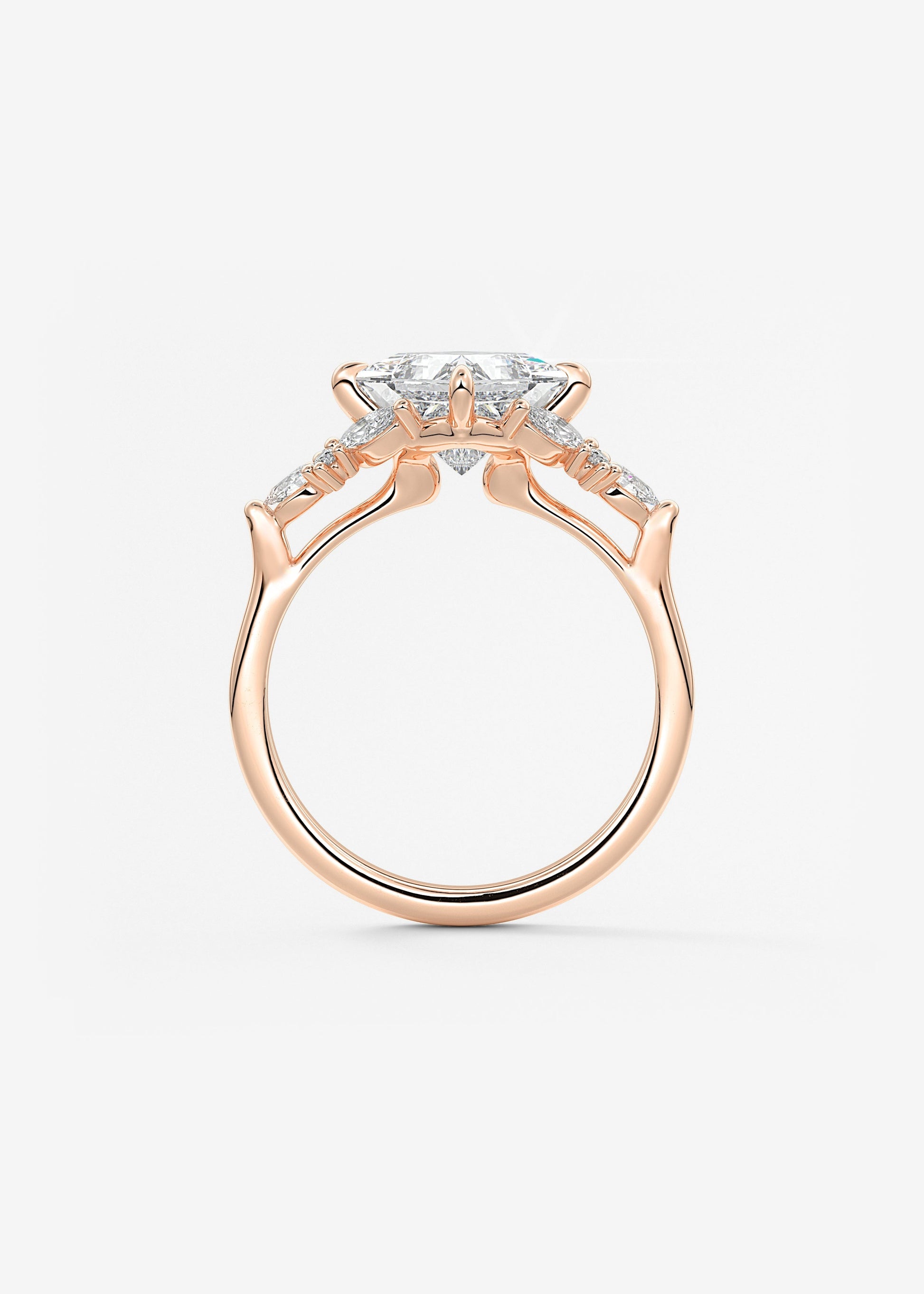 Oval Solitaire With Raised Basket Gallery Lab Grown Diamond Engagement Ring