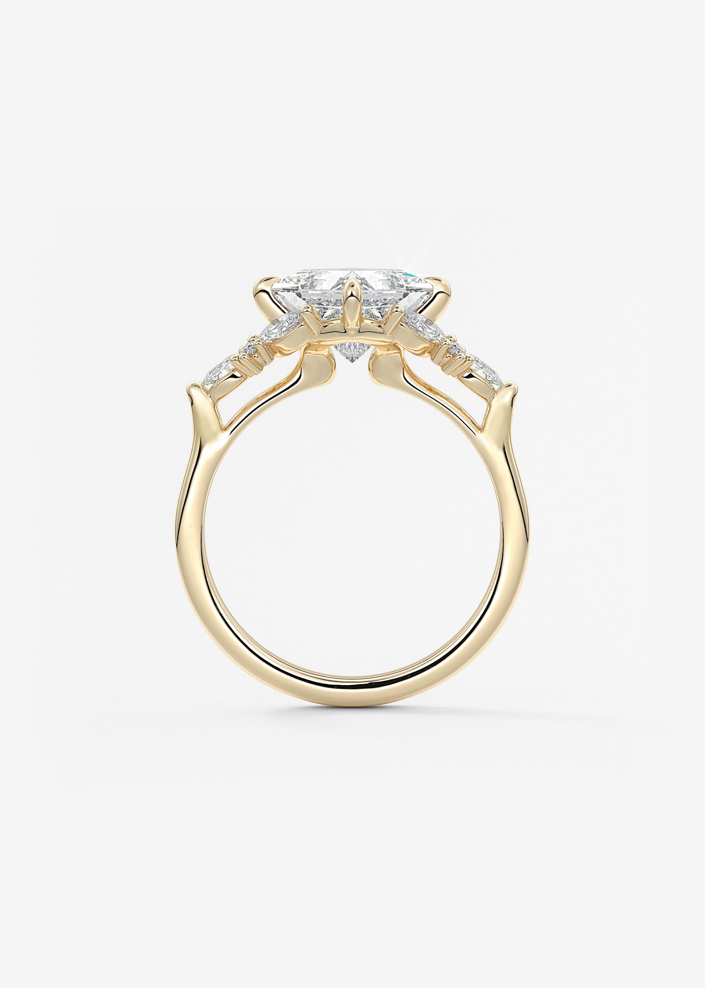 Oval Solitaire With Raised Basket Gallery Lab Grown Diamond Engagement Ring