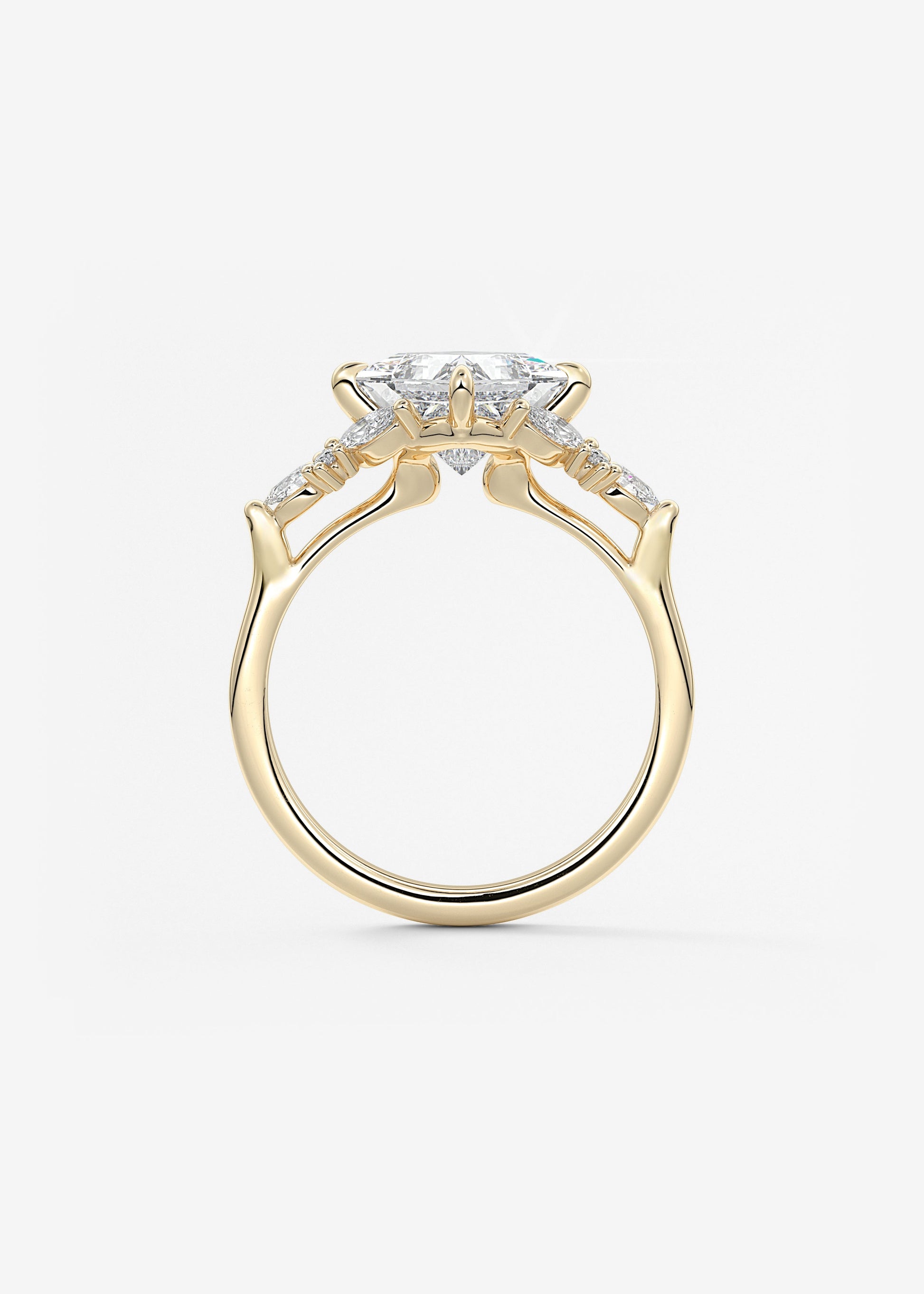 Oval Solitaire With Raised Basket Gallery Lab Grown Diamond Engagement Ring