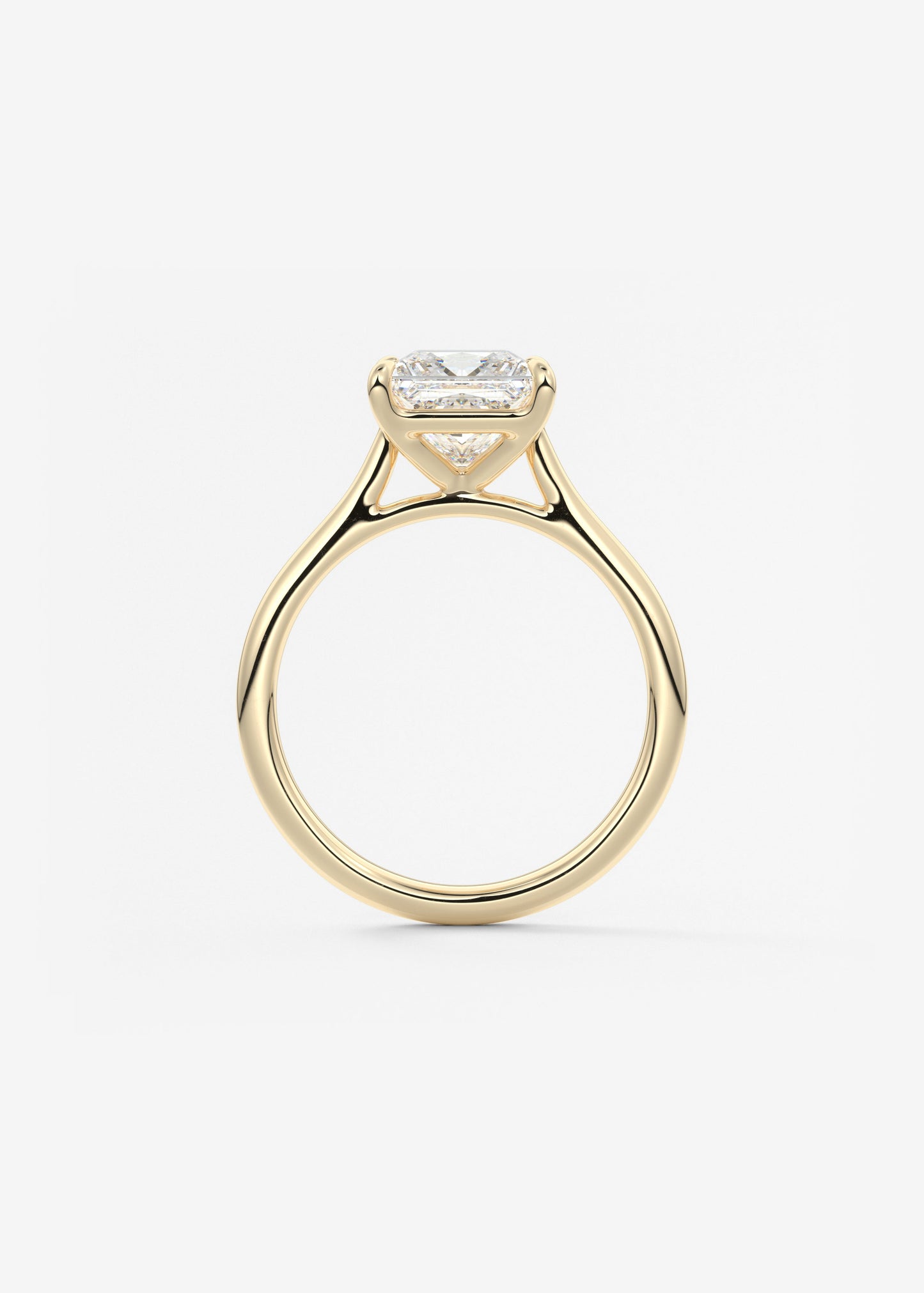 Oval Solitaire With Raised Basket Gallery Lab Grown Diamond Engagement Ring
