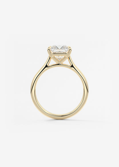 Oval Solitaire With Raised Basket Gallery Lab Grown Diamond Engagement Ring