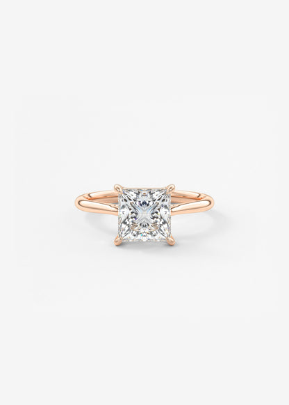 Oval Solitaire With Raised Basket Gallery Lab Grown Diamond Engagement Ring