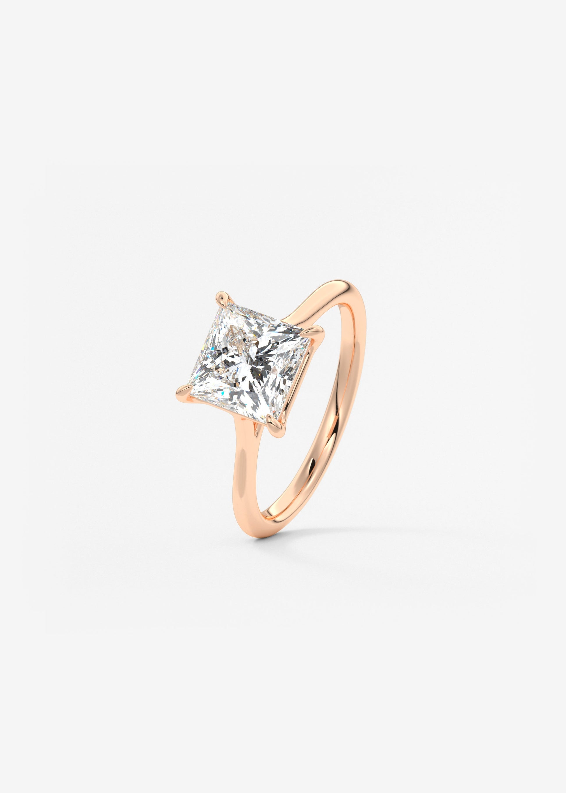 Oval Solitaire With Raised Basket Gallery Lab Grown Diamond Engagement Ring
