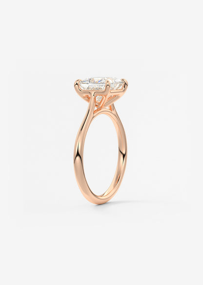 Oval Solitaire With Raised Basket Gallery Lab Grown Diamond Engagement Ring