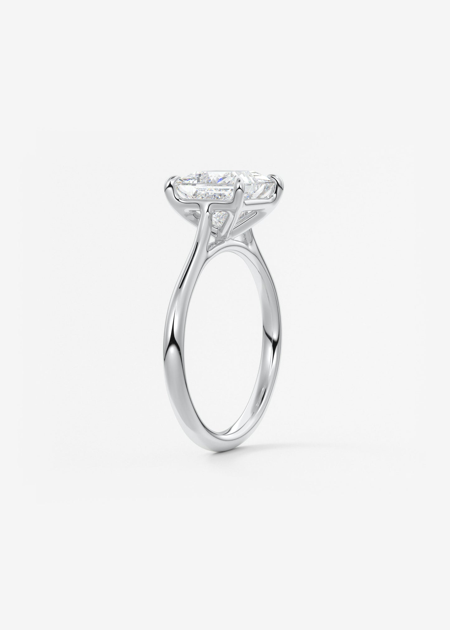 Oval Solitaire With Raised Basket Gallery Lab Grown Diamond Engagement Ring