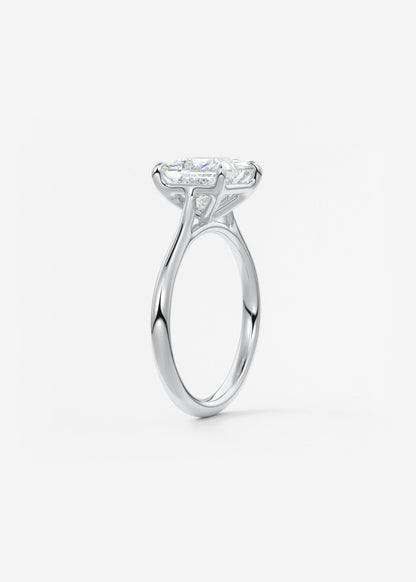 Oval Solitaire With Raised Basket Gallery Lab Grown Diamond Engagement Ring