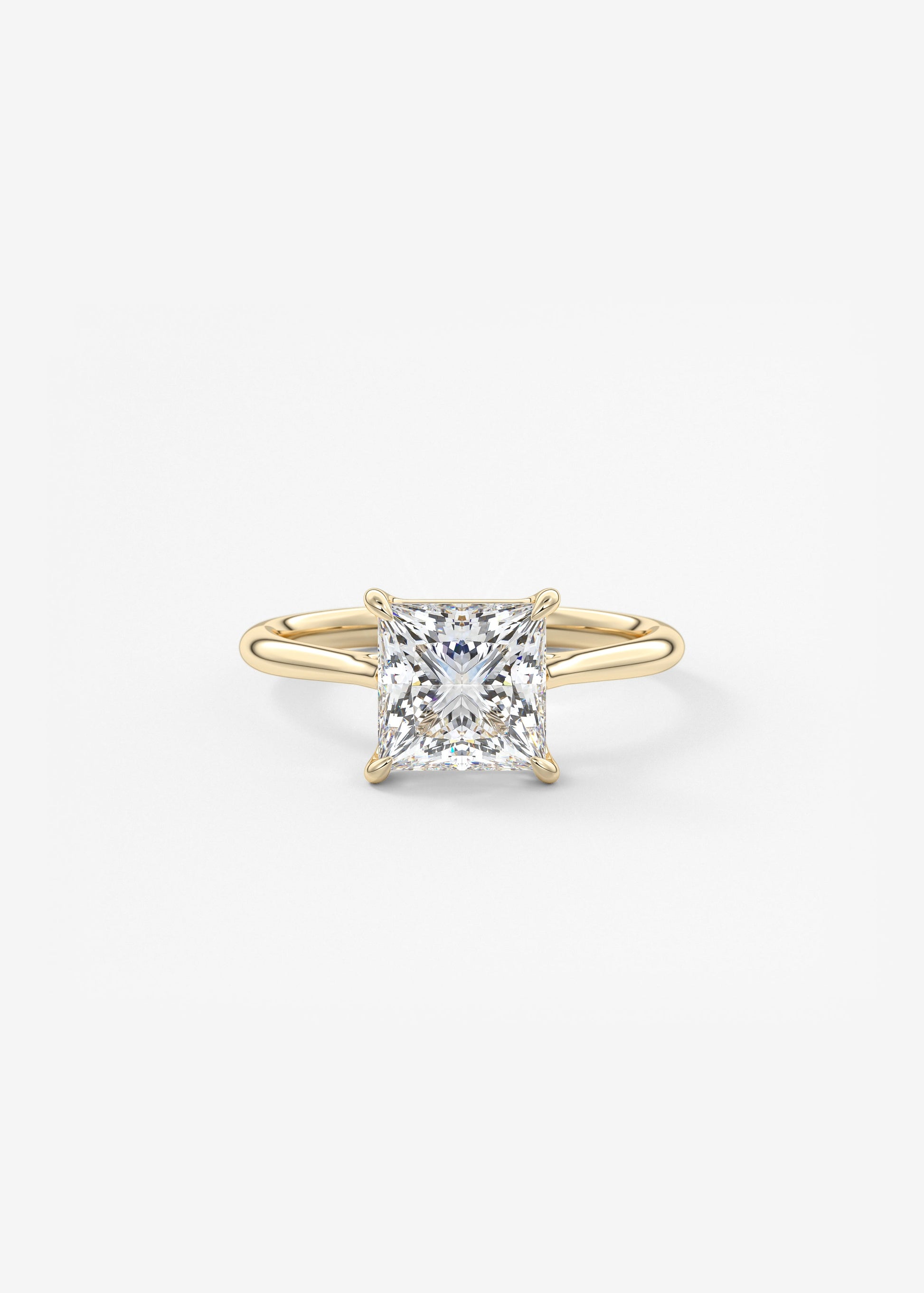 Oval Solitaire With Raised Basket Gallery Lab Grown Diamond Engagement Ring