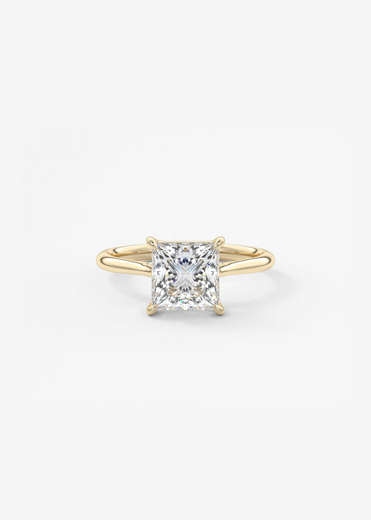 Oval Solitaire With Raised Basket Gallery Lab Grown Diamond Engagement Ring