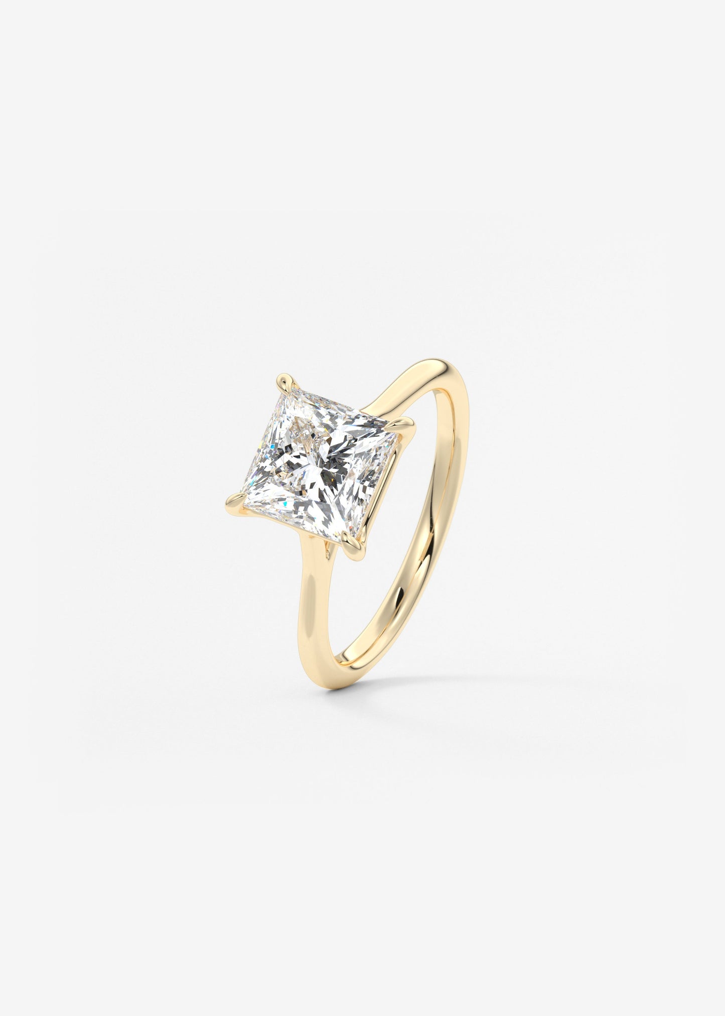 Oval Solitaire With Raised Basket Gallery Lab Grown Diamond Engagement Ring
