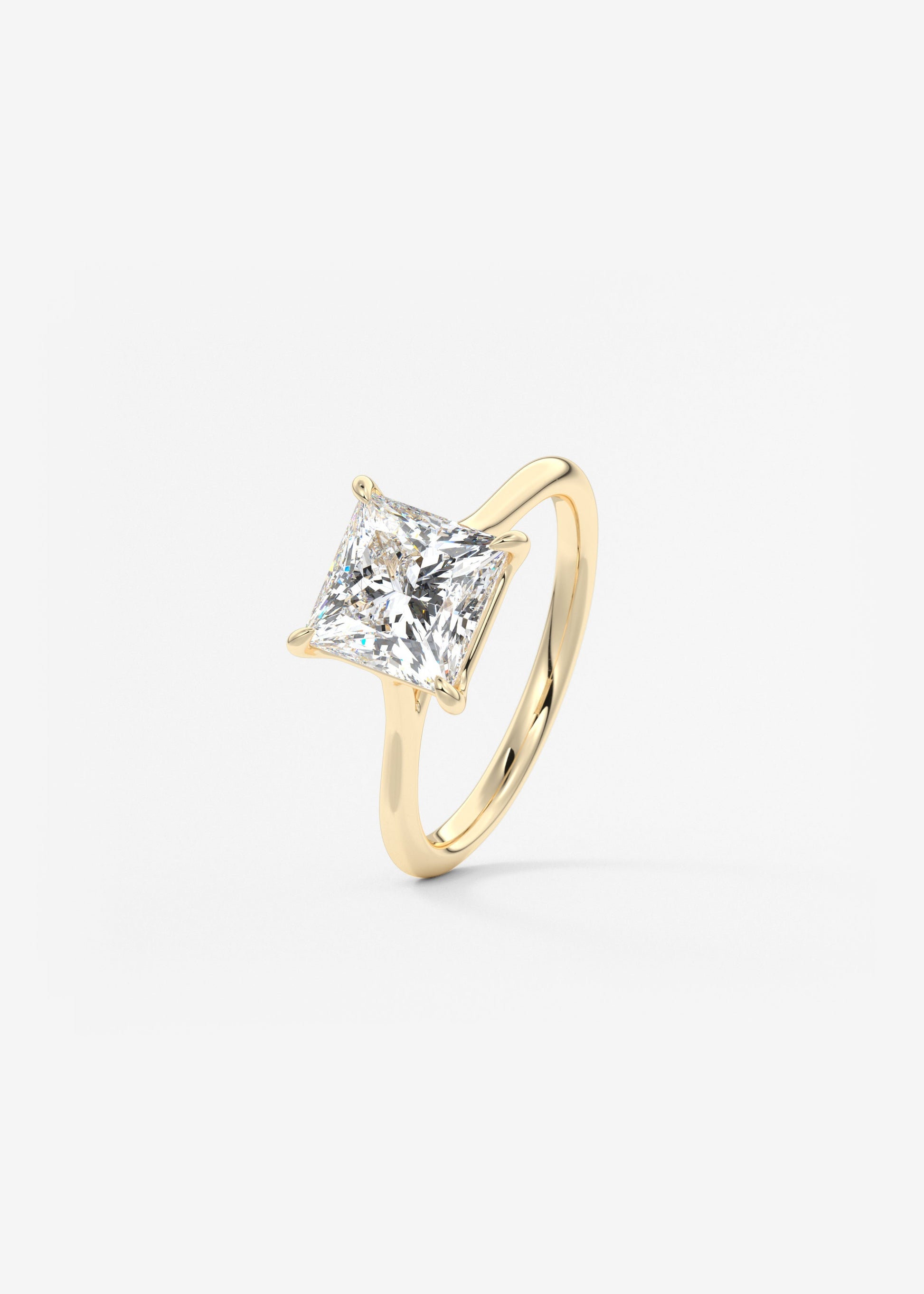 Oval Solitaire With Raised Basket Gallery Lab Grown Diamond Engagement Ring