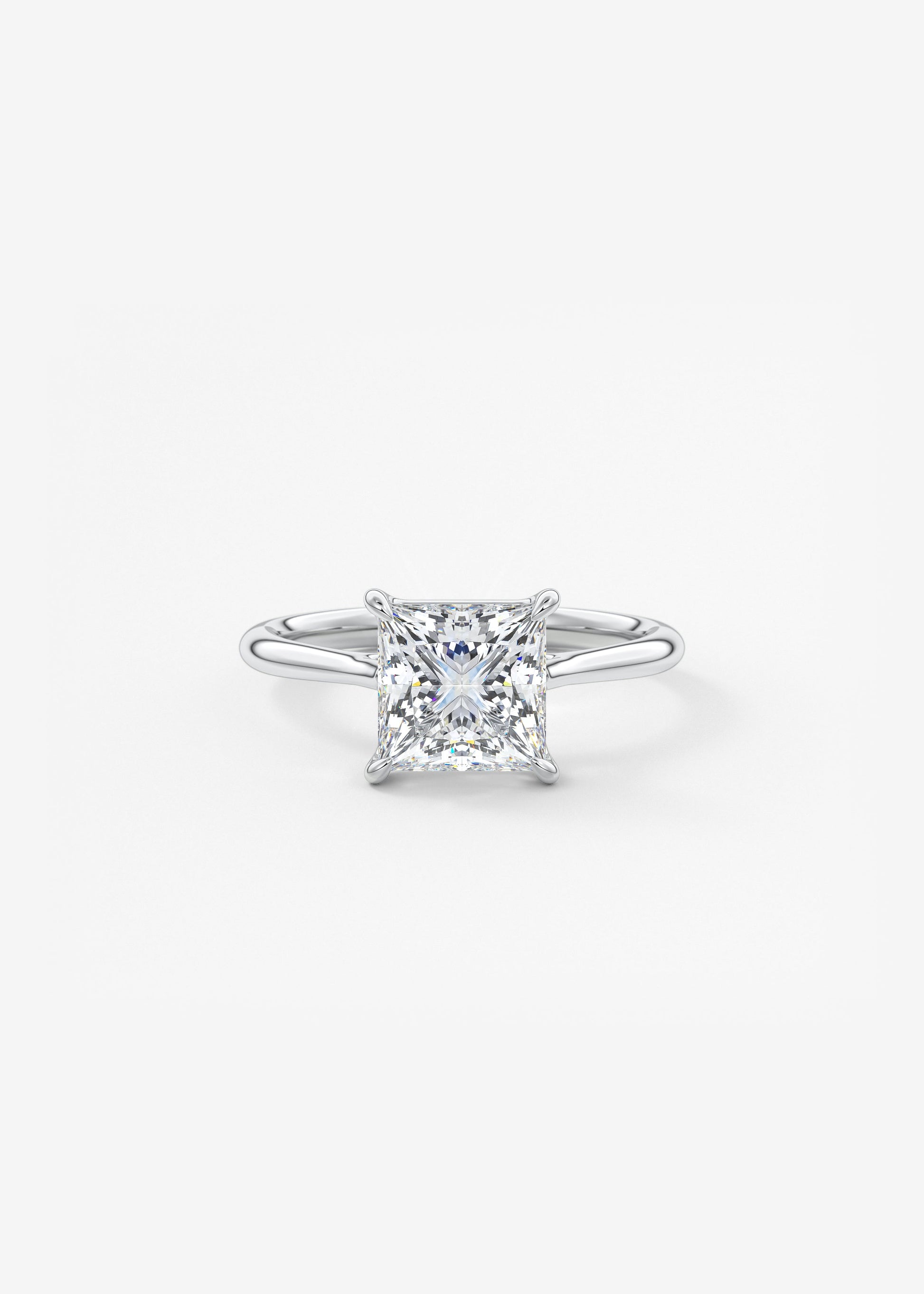 Oval Solitaire With Raised Basket Gallery Lab Grown Diamond Engagement Ring
