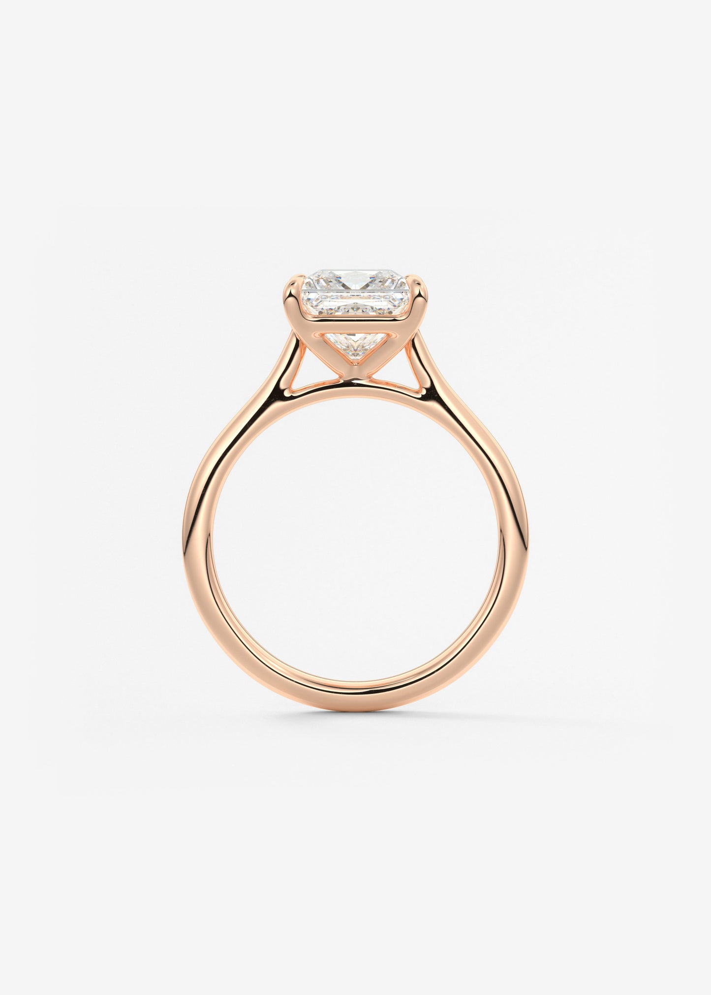 Oval Solitaire With Raised Basket Gallery Lab Grown Diamond Engagement Ring