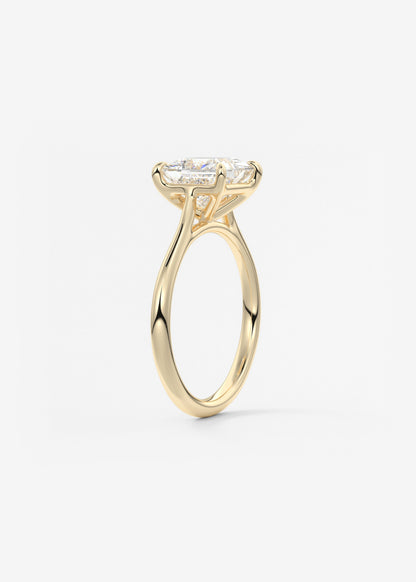 Oval Solitaire With Raised Basket Gallery Lab Grown Diamond Engagement Ring