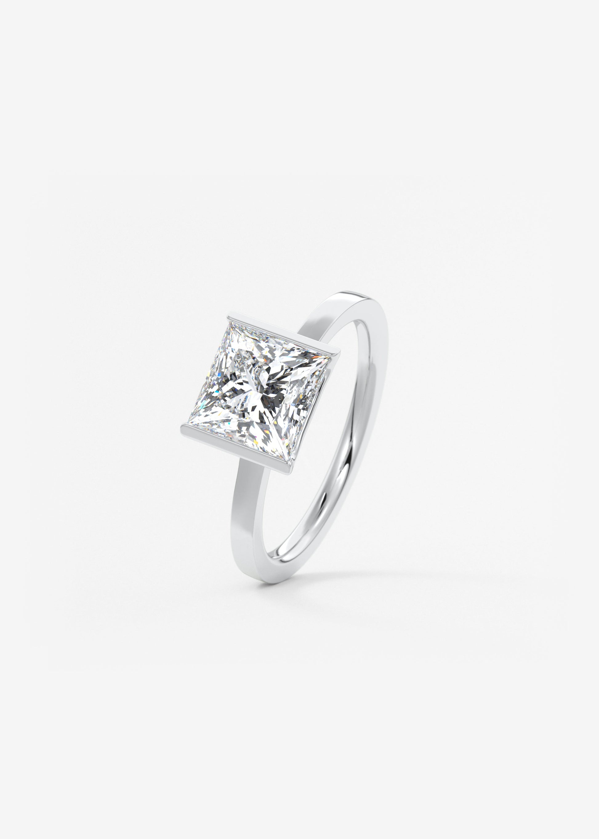 Oval Solitaire With Raised Basket Gallery Lab Grown Diamond Engagement Ring