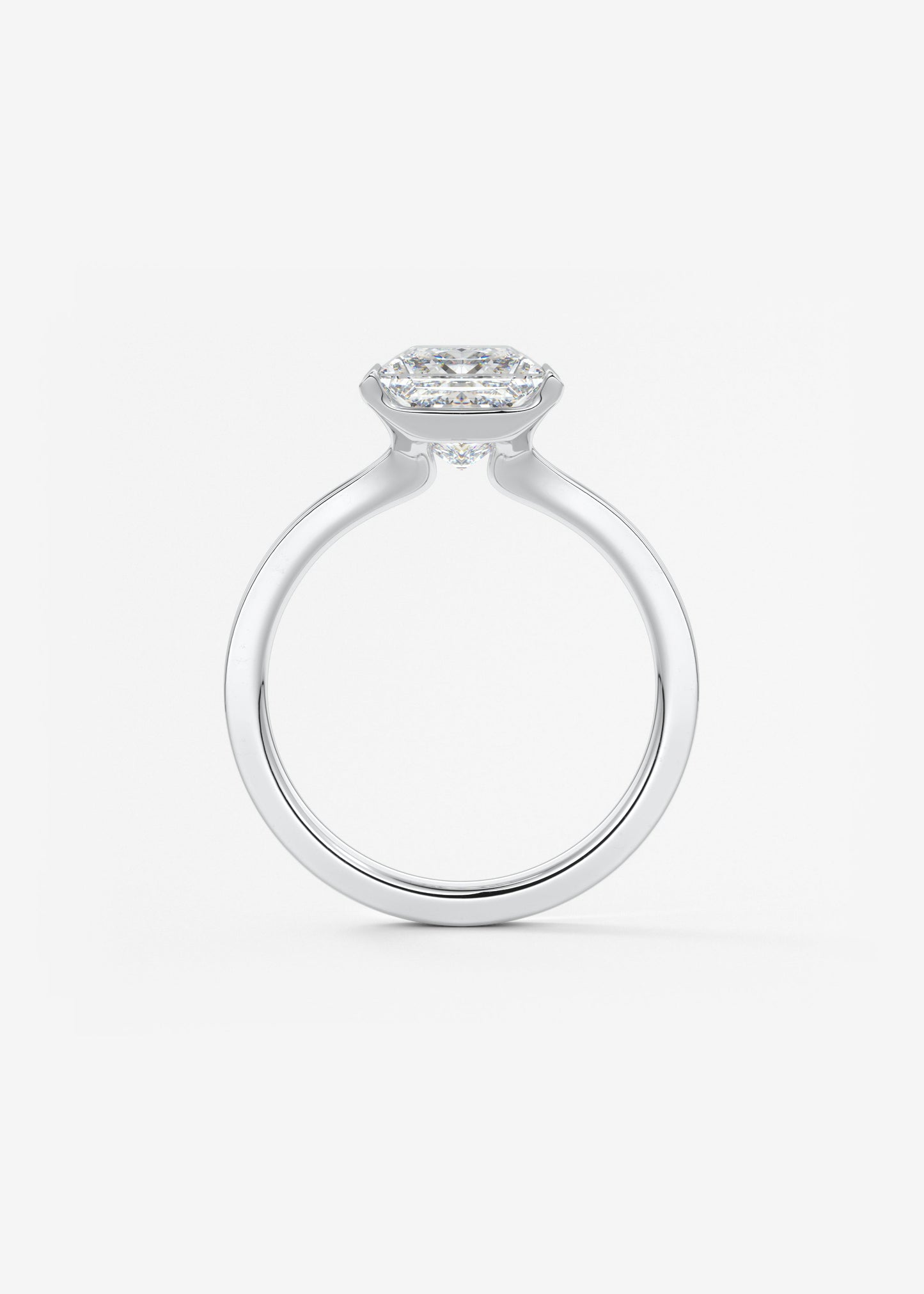 Oval Solitaire With Raised Basket Gallery Lab Grown Diamond Engagement Ring