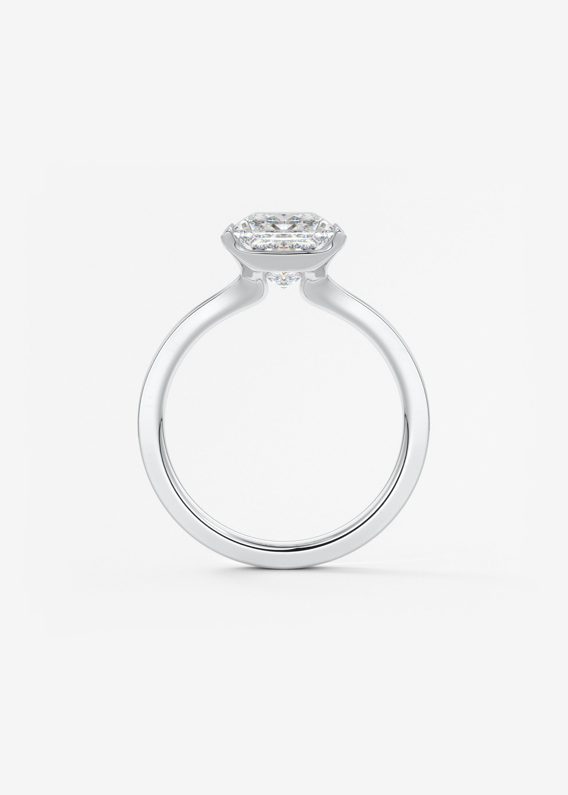 Oval Solitaire With Raised Basket Gallery Lab Grown Diamond Engagement Ring