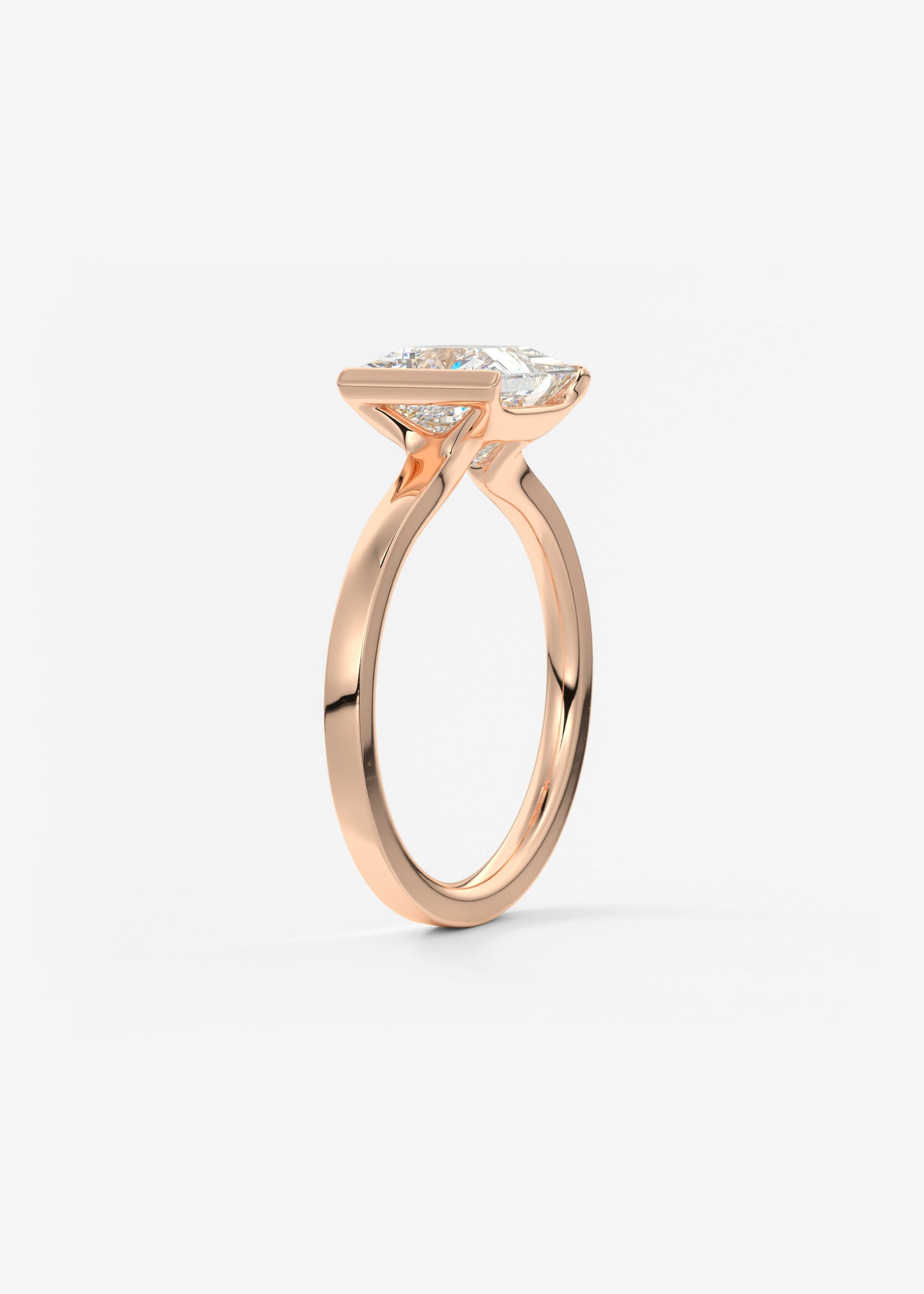 Oval Solitaire With Raised Basket Gallery Lab Grown Diamond Engagement Ring