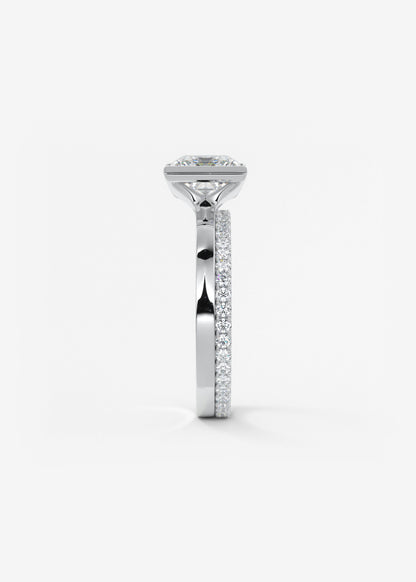 Oval Solitaire With Raised Basket Gallery Lab Grown Diamond Engagement Ring