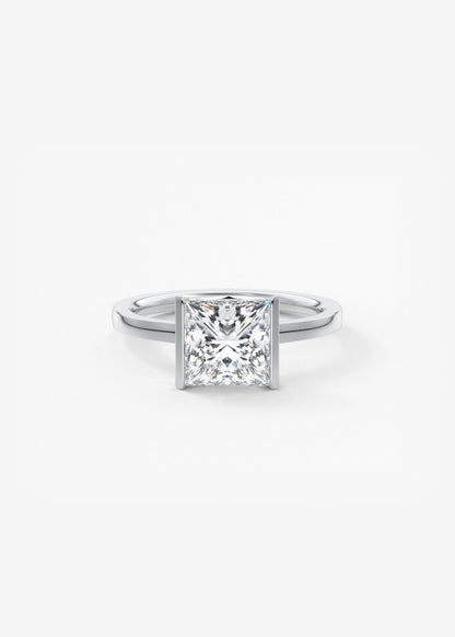 Oval Solitaire With Raised Basket Gallery Lab Grown Diamond Engagement Ring