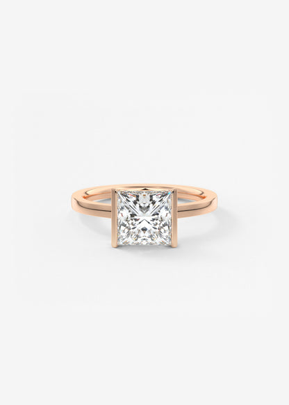 Oval Solitaire With Raised Basket Gallery Lab Grown Diamond Engagement Ring