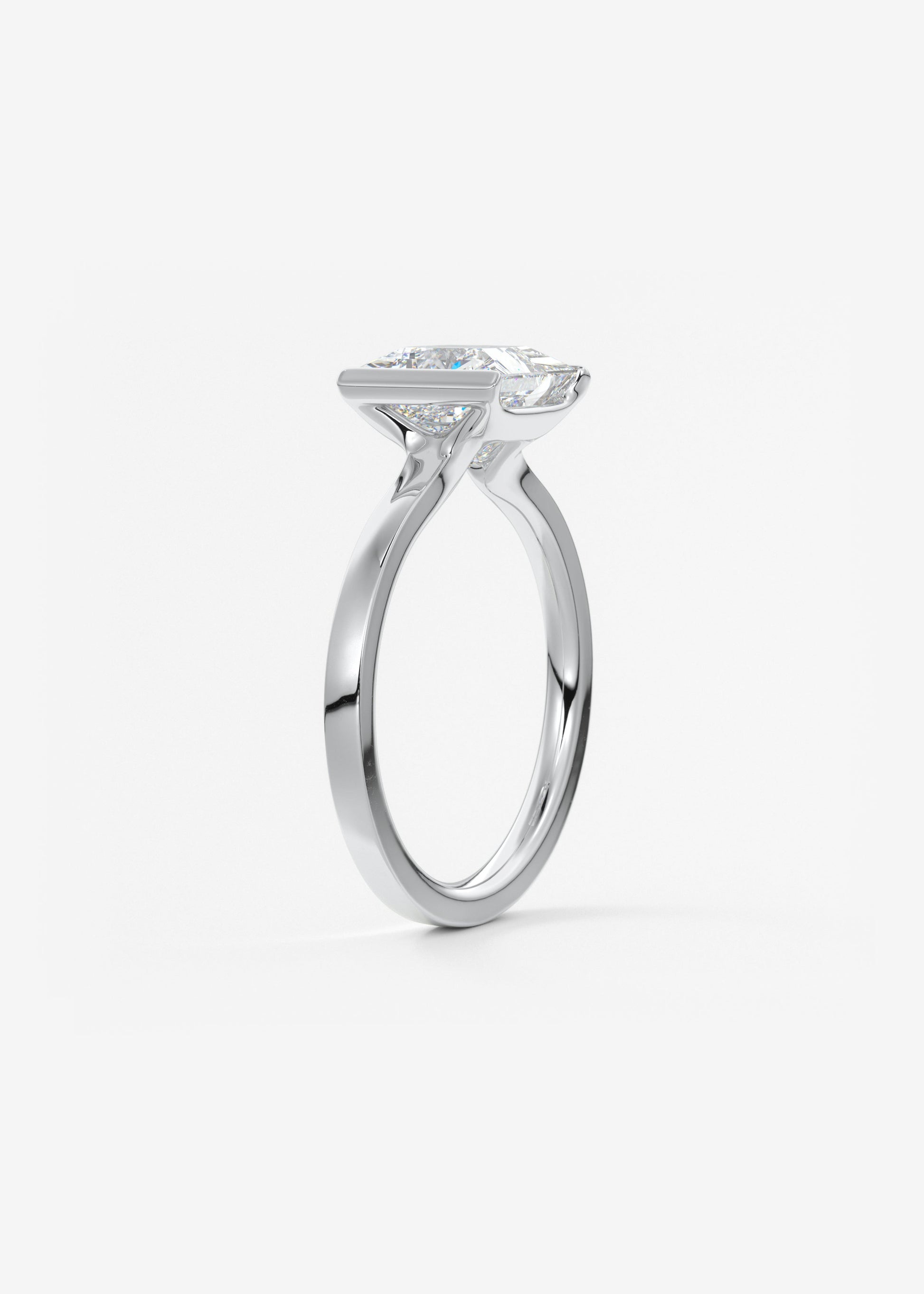 Oval Solitaire With Raised Basket Gallery Lab Grown Diamond Engagement Ring