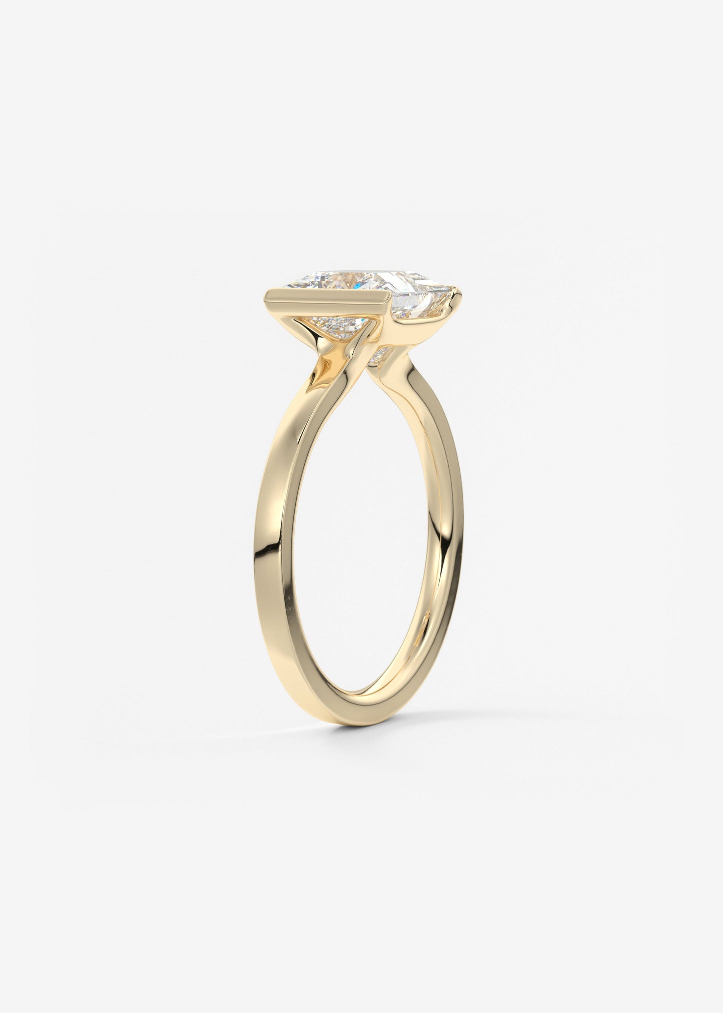 Oval Solitaire With Raised Basket Gallery Lab Grown Diamond Engagement Ring