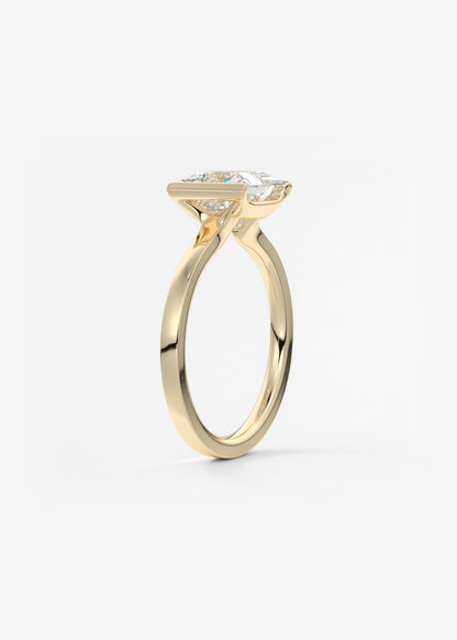 Oval Solitaire With Raised Basket Gallery Lab Grown Diamond Engagement Ring