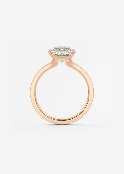 Oval Solitaire With Raised Basket Gallery Lab Grown Diamond Engagement Ring