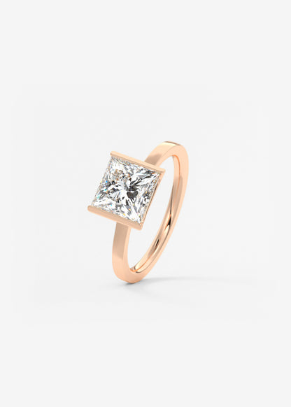 Oval Solitaire With Raised Basket Gallery Lab Grown Diamond Engagement Ring