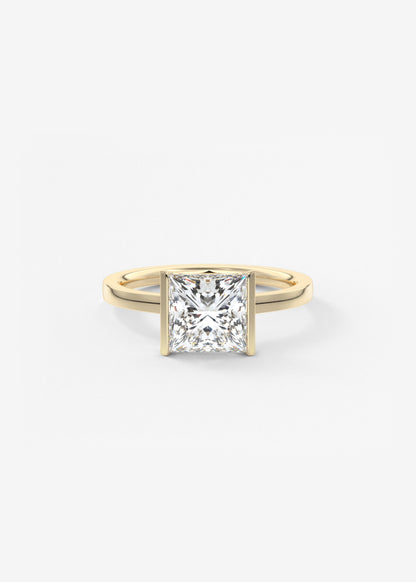 Oval Solitaire With Raised Basket Gallery Lab Grown Diamond Engagement Ring