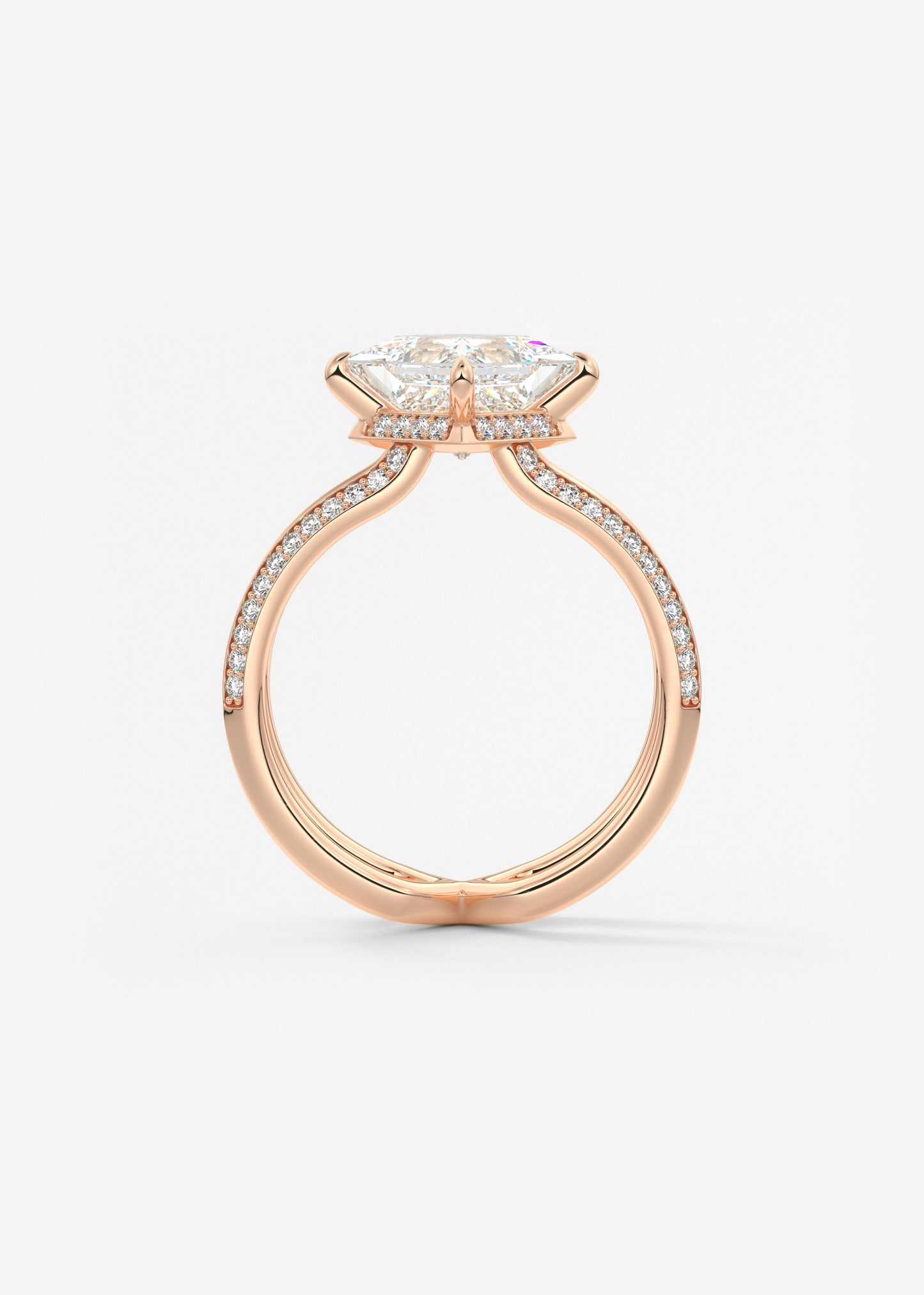 Oval Solitaire With Raised Basket Gallery Lab Grown Diamond Engagement Ring