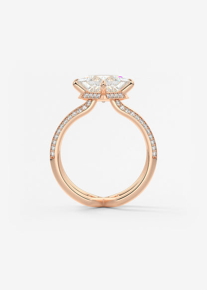 Oval Solitaire With Raised Basket Gallery Lab Grown Diamond Engagement Ring