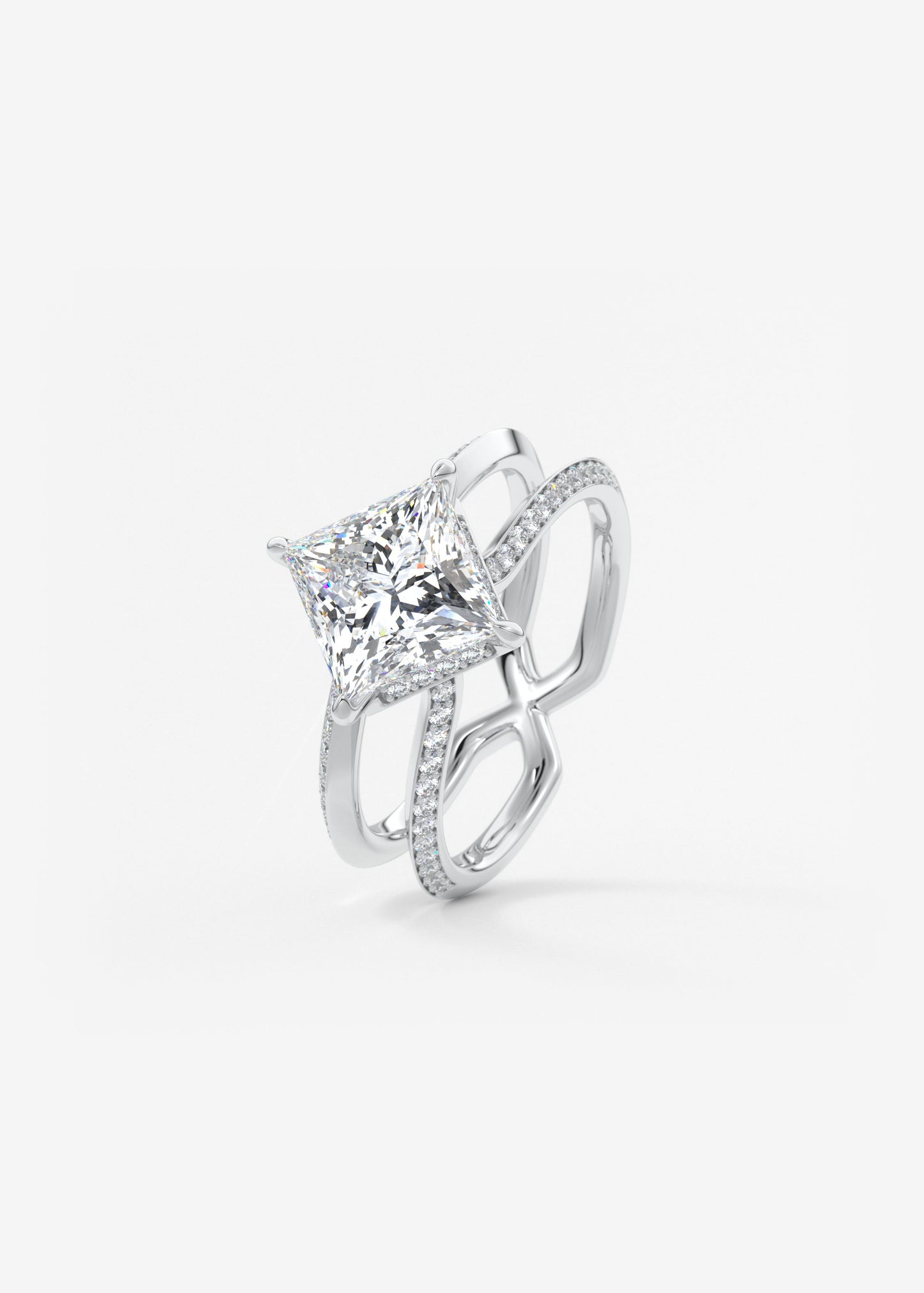 Oval Solitaire With Raised Basket Gallery Lab Grown Diamond Engagement Ring
