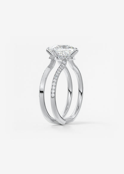 Oval Solitaire With Raised Basket Gallery Lab Grown Diamond Engagement Ring