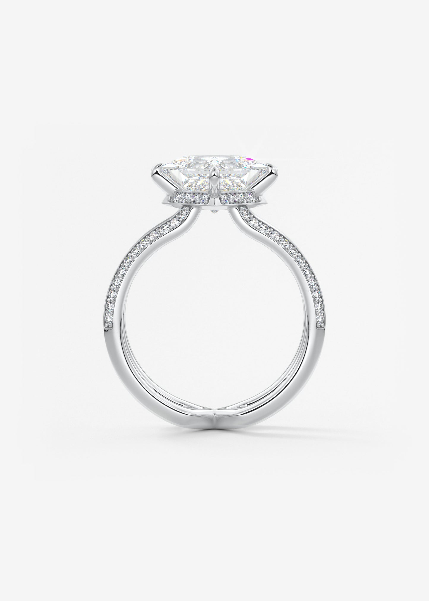 Oval Solitaire With Raised Basket Gallery Lab Grown Diamond Engagement Ring