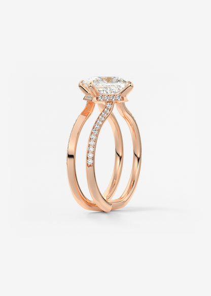 Oval Solitaire With Raised Basket Gallery Lab Grown Diamond Engagement Ring
